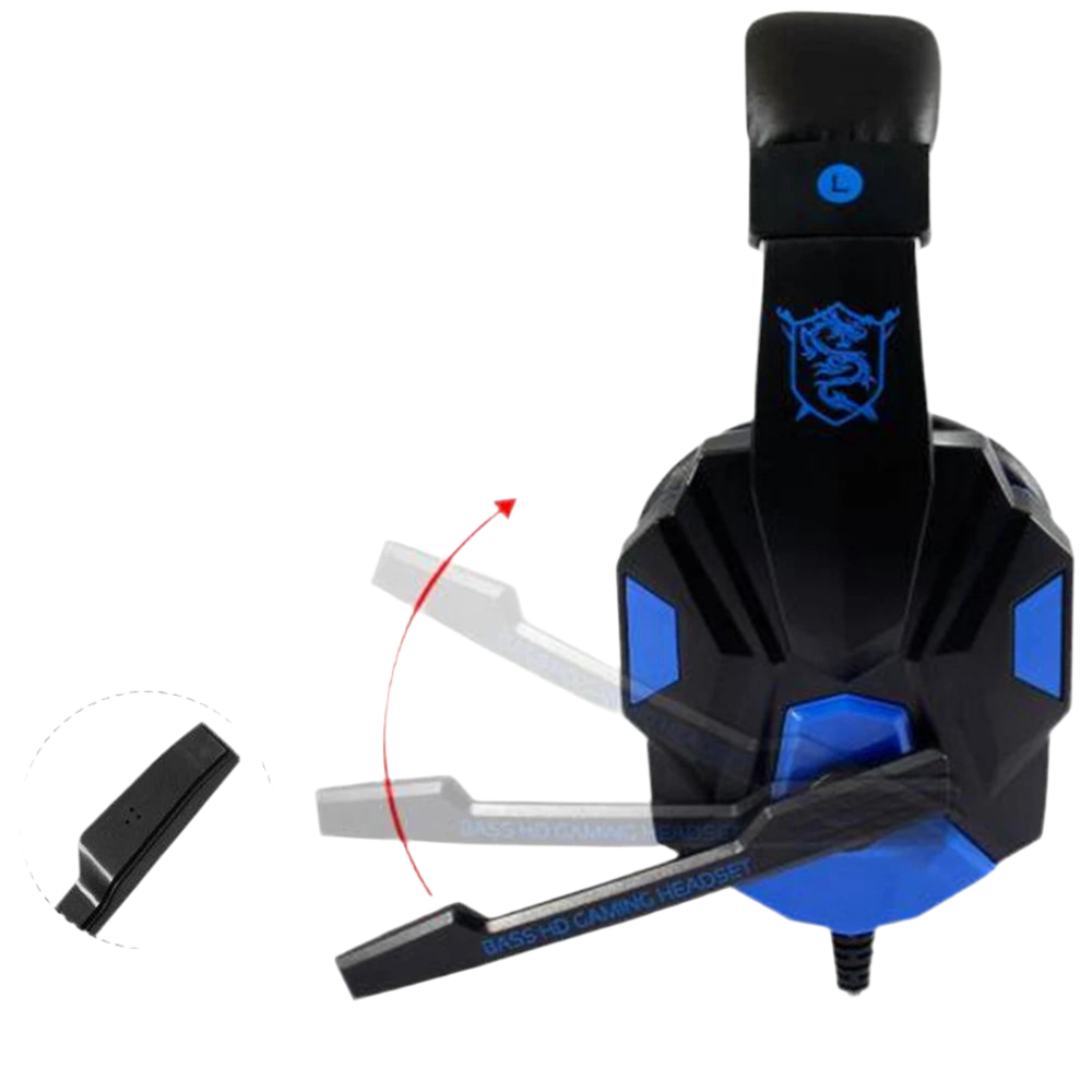 Casque gaming filaire 3,5 mm – Basses puissantes, micro anti-bruit & confort réglable