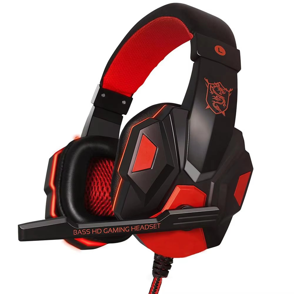3.5Mm Wired Gaming Headphones with Microphone 120° Adjustable PC Bass Stereo Gamer Headset for PS4 PS5 Xbox Smartphone Laptop